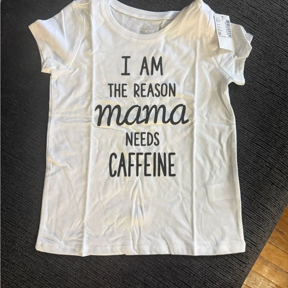 The Children's Place White Tee with Fun Black Print